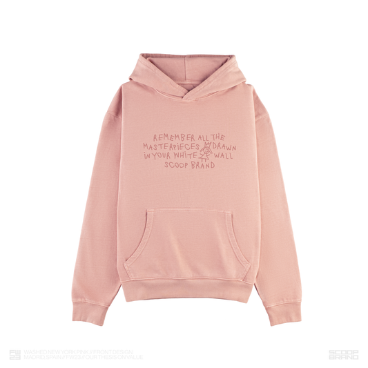 NEW YORK PINK "REMEMBER THE MASTERPIECES" OVERSIZED HOODIE