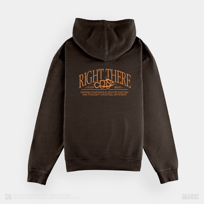 HICKORY BROWN "RIGHT THERE" OVERSIZED HOODIE